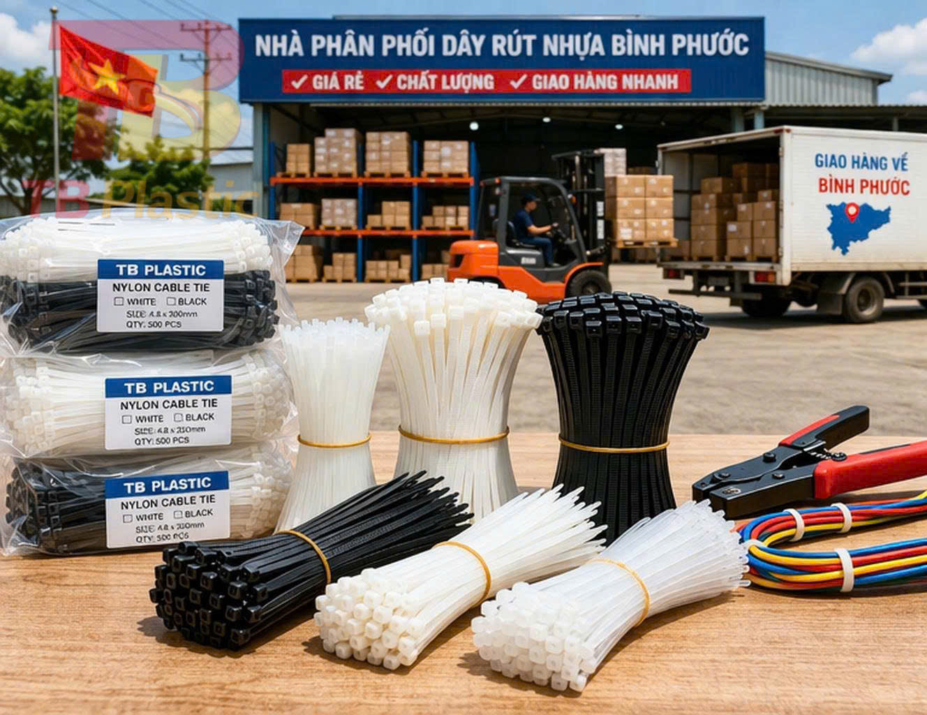 TB Plastic-nhà cung cấp dây rút nhựa hàng đầu Bình Phước
